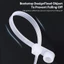 100 dây thít dây rút lạt nhựa màu trắng, Nylon tự khóa dây buộc cáp lỗ tròn, đen có đầu bắt vít các cỡ 15cm-TOOLIX