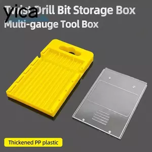 YICA 1 Cái Lưu trữ các bộ phận dụng cụ, Hộp lưu trữ mũi khoan kéo bằng nhựa, Hộp công cụ phần cứng đa khổ 5 / 10 lưới cho phụ kiện vòi khoan xoắn 1-13mm
