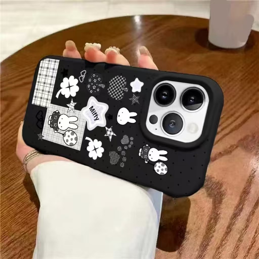 Bìa ốp lưng cho điện thoại thỏ miffy 16 vỏ silicon iphone 17 air 14 13 11 pro