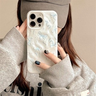 Ốp lưng iPhone 17 16 15 14 13 12 11 Pro Max 7 8 Plus Cao cấp cảm thấy đầy đủ màn hình Bowknot trường hợp điện thoại
