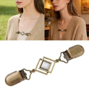 Yoo Thời Trang Retro Áo Len Pin Cho Khăn choàng Váy Cố Định Eo Kẹp Trang Trí
