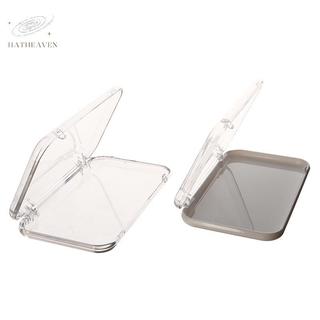 [hatheaven] Hộp đựng trang sức trong suốt bằng nhựa Hộp đựng móng tay ép Hộp lưu trữ hình chữ nhật để trưng bày móng tay giả và đồ cần thiết cho Salon có nắp đẹp