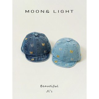 Nón/Mũ Lưỡi Trai Trẻ Em Denim Họa Tiết Gấu Dễ Thương – Mũ Vành Mềm Bảo Vệ Bé Mùa Xuân Thu MU026
