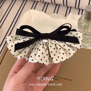 Kẹp Tóc Thời Trang Chấm Bi Kẻ Sọc, Nửa Ngón, Xoắn Nơ - Phong Cách Young/Preppy
