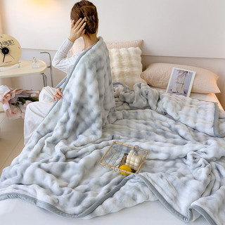 Hàng sẵn có Vận chuyển nhanh 200x230cm Thỏ sang trọng Chăn dày mùa đông Chăn ngủ văn phòng Sofa Chăn nhỏ Lông cừu sữa Lông cừu san hô Chăn nhỏ Cảm giác cao cấp 01