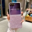 Sang Trọng Ren Thủ Công Gấp Ốp Lưng Điện Thoại Samsung Galaxy Z Flip 5 6 7FE 7 Thiết Kế Độc Đáo Ốp Điện Thoại Cho Z Flip7 Thời Trang Chống Sốc Bao