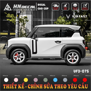 Tem dán xe VF3 - Decal dán xe VF3 MẪU TEM THỂ THAO CÁ TÍNH . 1 bộ dán 2 bên ( mẫu VF3 - 75 )