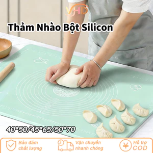 Thảm Nhào Bột Silicon 50x70cm Dày 4mm - Chống Dính Cao Cấp, An Toàn, Dễ Vệ Sinh, Lót Làm Bánh Quy & Nướng Bánh