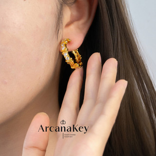 Bông Tai Hình Tròn Sáng Bóng ArcanaKey - Thiết Kế Tối Giản, Linh Hoạt Cho Mọi Ngày