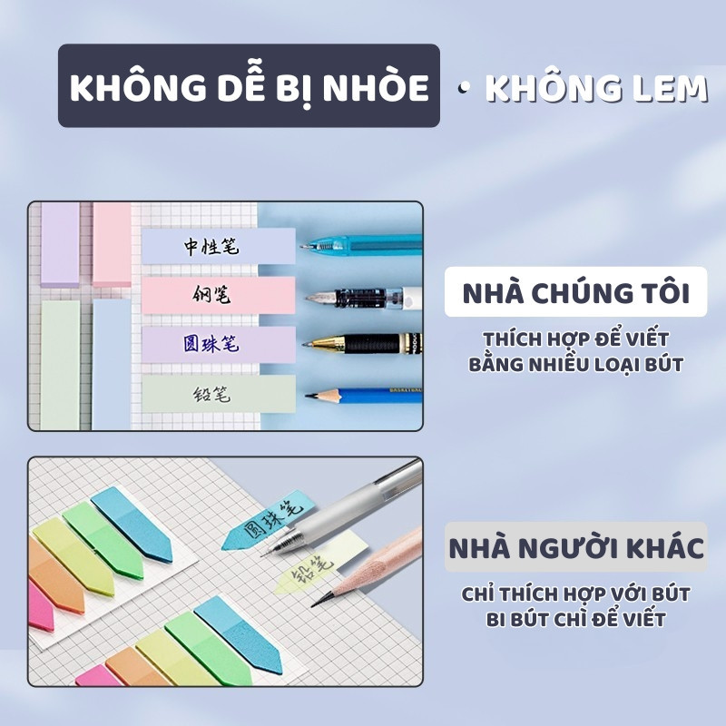 Giấy Ghi Chú Mini Nhiều Màu – Giấy Note 100 Tờ Dán Được, Hỗ Trợ Nhắc Việc Hiệu Quả