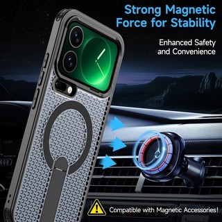 Vỏ tản nhiệt tế bào từ tính cho Xiaomi 17 Pro Max 15T 14T Pro Poco C75 F7 71 X7 Pro Ultra 14C 15C Turbo 4 Pro Ốp điện thoại đứng
