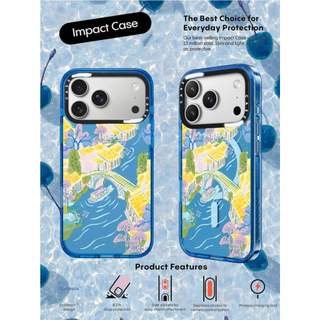 CASECASE X Wonderland Ốp Lưng Bầu Trời Màu Xanh Trong Suốt Cứng Hút Từ Tính Tác Động Dành Cho Apple IPhone 12 13 14 15 16 17 Pro Max Air Plus Có Hộp