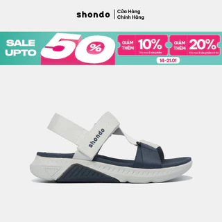 Giày Sandal Unisex Shondo F7 Racing Đế Cao 5cm Siêu Nhẹ Chống Trượt Xám Rêu Xanh Dương F7R2435