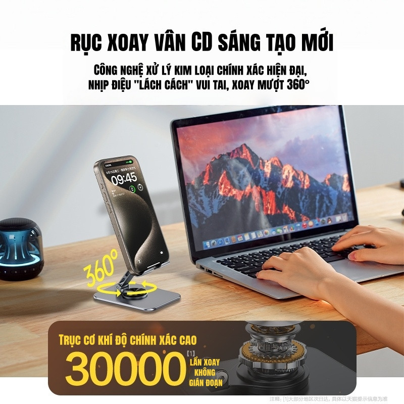 Giá dö diªn thoai, iPad, iPhone, máy tinhXu Hudngbang tablet hop kim nhóm chan xoay 360 gapgon