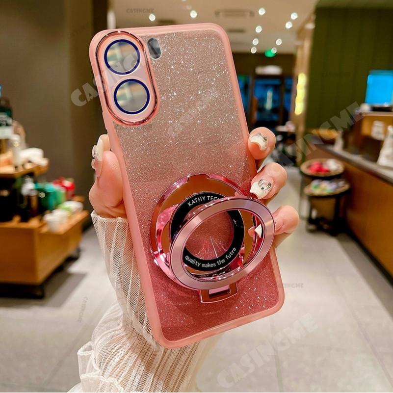 OPPO A6t 5G 2026 Bling Giá đỡ hút từ tính Vỏ mềm cho OPPO A6t A6s A6i A6x OPPOA6t A6 T 6t Pro 4G 5G Camera Shcokproof Vỏ điện thoại Bảo vệ ống kính Vỏ mềm