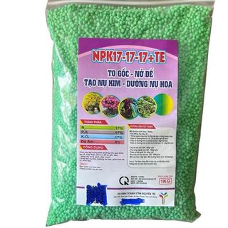 NPK 17-17-17 + TE bao 25kg, siêu nở gốc mai, phì gốc mai và cây kiểng