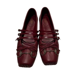 Giày Ba Lê Phong Cách Mới Nữ Retro Flat Mary Jane Giày