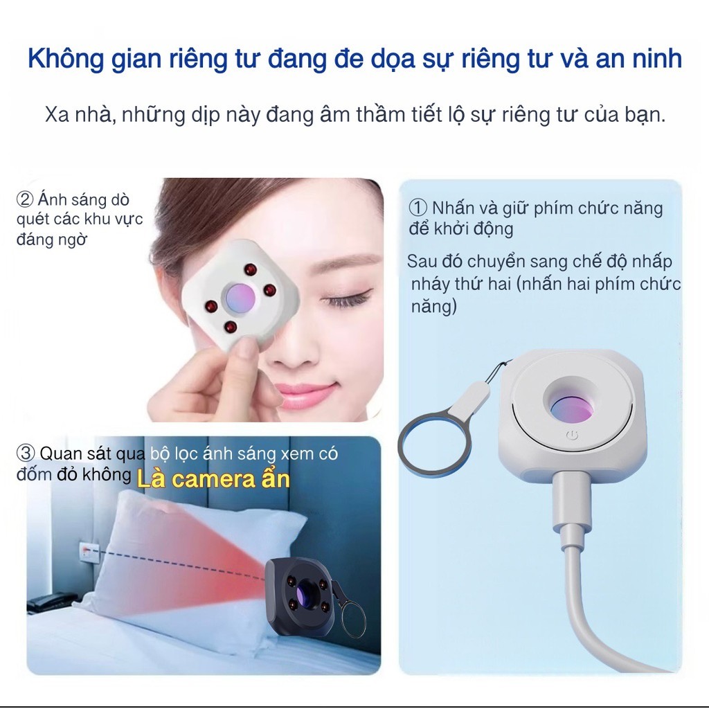 Máy dò ống kính ẩn: bảo vệ an ninh, phát hiện camera trộm nhìn