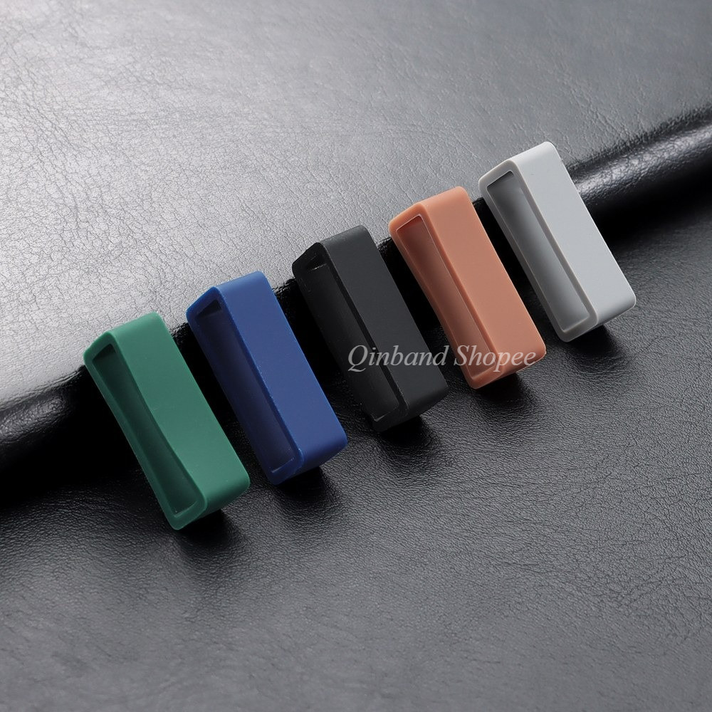 2 Chiếc Cao Su Silicon Dây Đeo Đồng Hồ Nhẫn Vòng Giữ Dây Đeo Đồng Hồ Giữ Vòng 18mm 20mm 22mm 24mm Vòng Tay Bảo Vệ Giá Đỡ Xanh Xanh Xanh Nâu Đen Xám