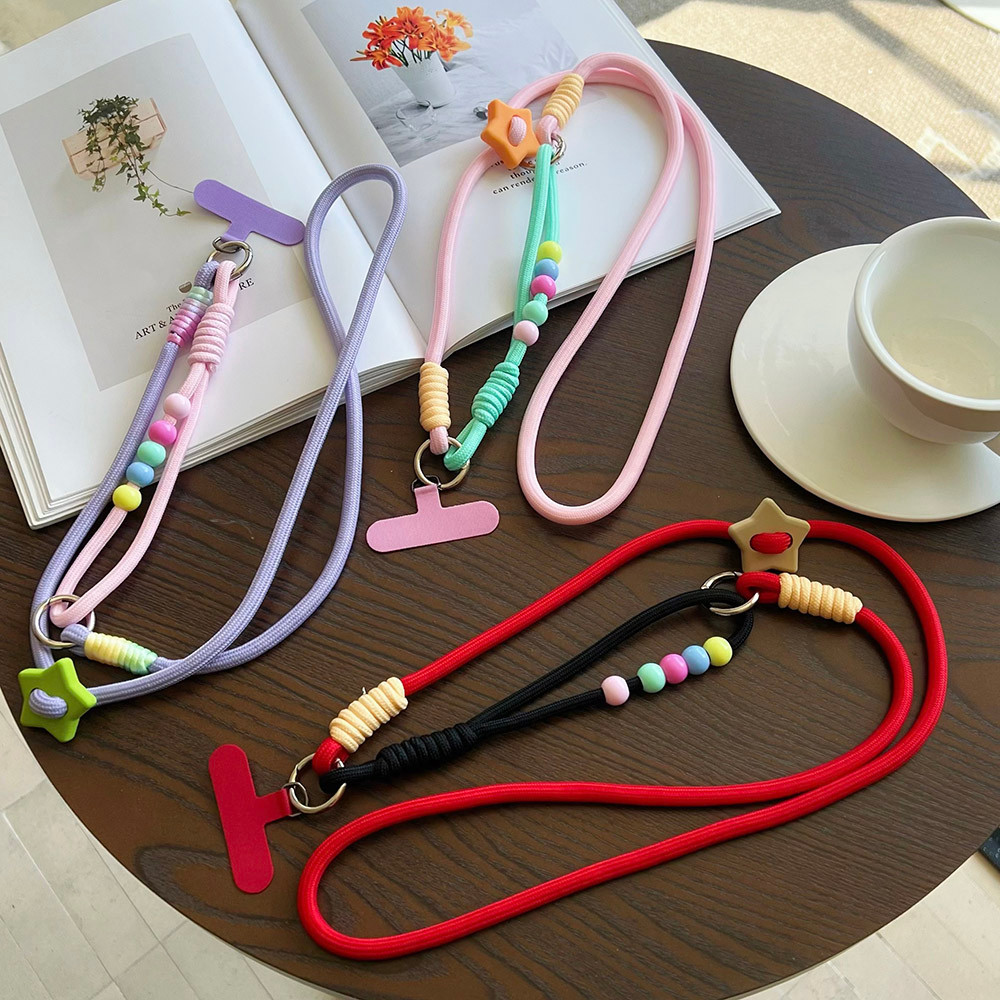 Crazy Animal Star Crossbody dây dài buộc cho điện thoại, đa năng, móc khóa, đeo cổ tay