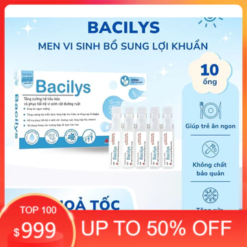 Men vi sinh cho bé Bacilys giúp ăn ngon | Men vi sinh tăng đề kháng và miễn dịch cho trẻ vị ngọt thanh