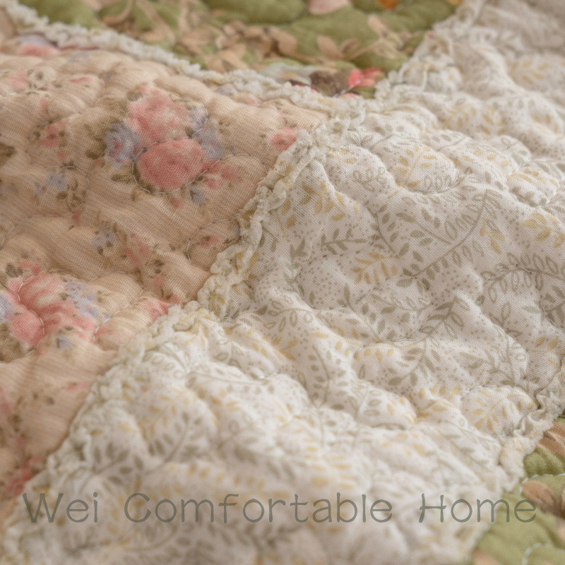 Ngoại Thương Retro Mục Vụ Cotton Chắp Vá Chăn Sofa Đệm Vải Đệm Bốn Mùa Đa Năng Chống Trơn Trượt Da Sofa Khăn Bao