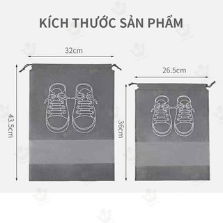 Túi đựng giày du lịch dây rút chống thấm nước, bảo quản sạch sẽ