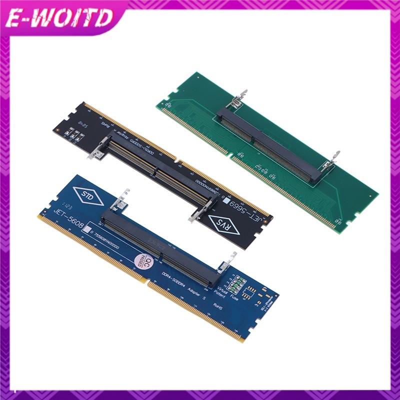E-woitd DDR3 DDR4 DDR5 Laptop SO-DIMM Sang Máy Tính Để Bàn Adapter Thẻ Bộ Chuyển Đổi Bộ Nhớ RAM Kết Nối Adapter HNVN