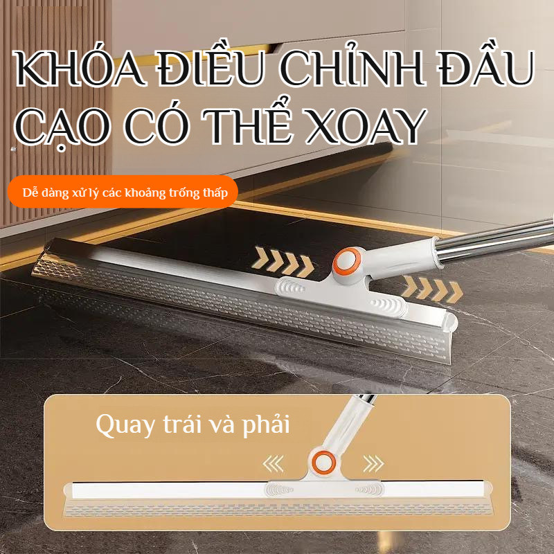 Cây gạt nước sàn & kính 2 mặt lồi silicon 4 trong 1, đa năng cao cấp
