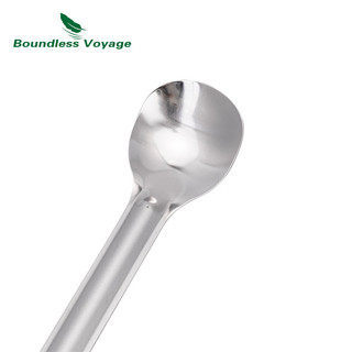 Boundless Voyage Titan Thìa Spork Tay Cầm Dài Nhẹ Dao Kéo Flatware Cho Cắm Trại Ngoài Trời Du Lịch Sử Dụng Tại Nhà
