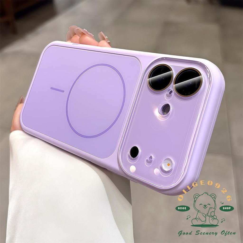 【 Ốp lưng iPhone17 】 Vỏ điện thoại từ tính mờ AG Silicone iphone17 Pro Max 16 15 cho vỏ iPhone Vỏ mềm silicon TPU chống sốc
