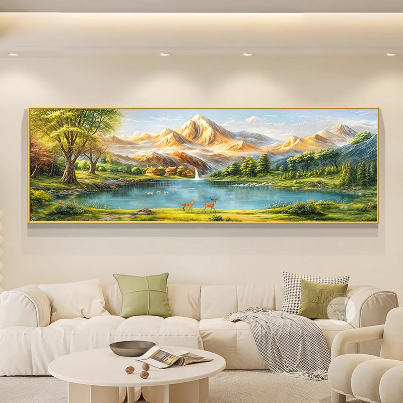 Sunshine on Golden Mountain Canvas Tranh trang trí, Tranh phong cảnh, Hình ảnh lưng núi, Nền Sofa Trang trí Cornucopia