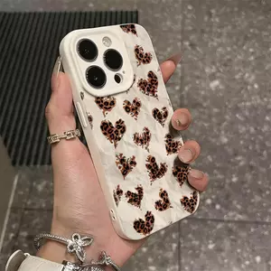 Light Brown Leopard Print cho iPhone 16 trường hợp iPhone 14promax All Inclusive 15Plus Cá tính 13 Mới