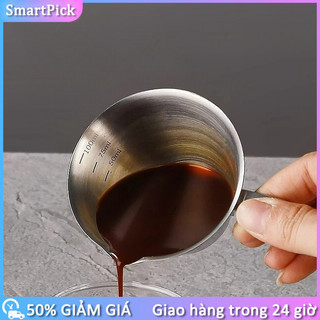 Cốc đong inox 100ml cho máy pha cafe espresso 100ml ，Đầu chiết chữ V，Kèm thang đo dung tích