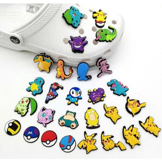 Set 12 Sticker/ Charm gắn dép POKEMON 2- siêu đáng yêu