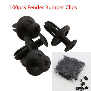 10 / 50 / 100 Chiếc Ốc Vít Nhựa 6MM Dây Buộc Ô Tô Bu Lông Nhựa Chốt Đen Fender Ốp Lưng Kẹp Dành Cho Xe Honda Phụ Kiện