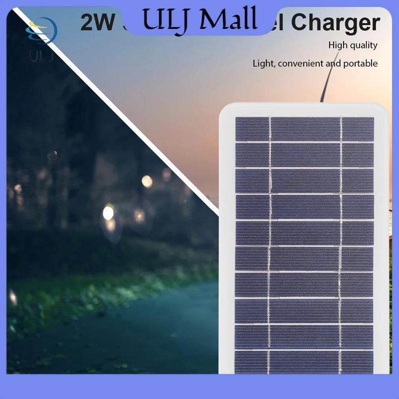 Bảng điều khiển năng lượng mặt trời ULJ 2W có USB Chống nước Đi bộ đường dài và cắm trại Pin di động Sạc điện thoại di động Bảng sạc ngân hàng 5V.