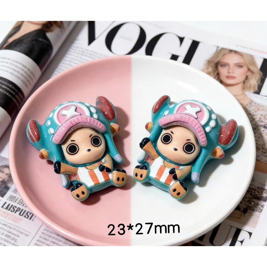 SET CHARM 3D CỨNG: ONE PIECE ĐẢO HẢI TẶC - CHIBI CUTE-Luffy - Zoro - Nami - Sanji - Chopper - Ace - Yamato
