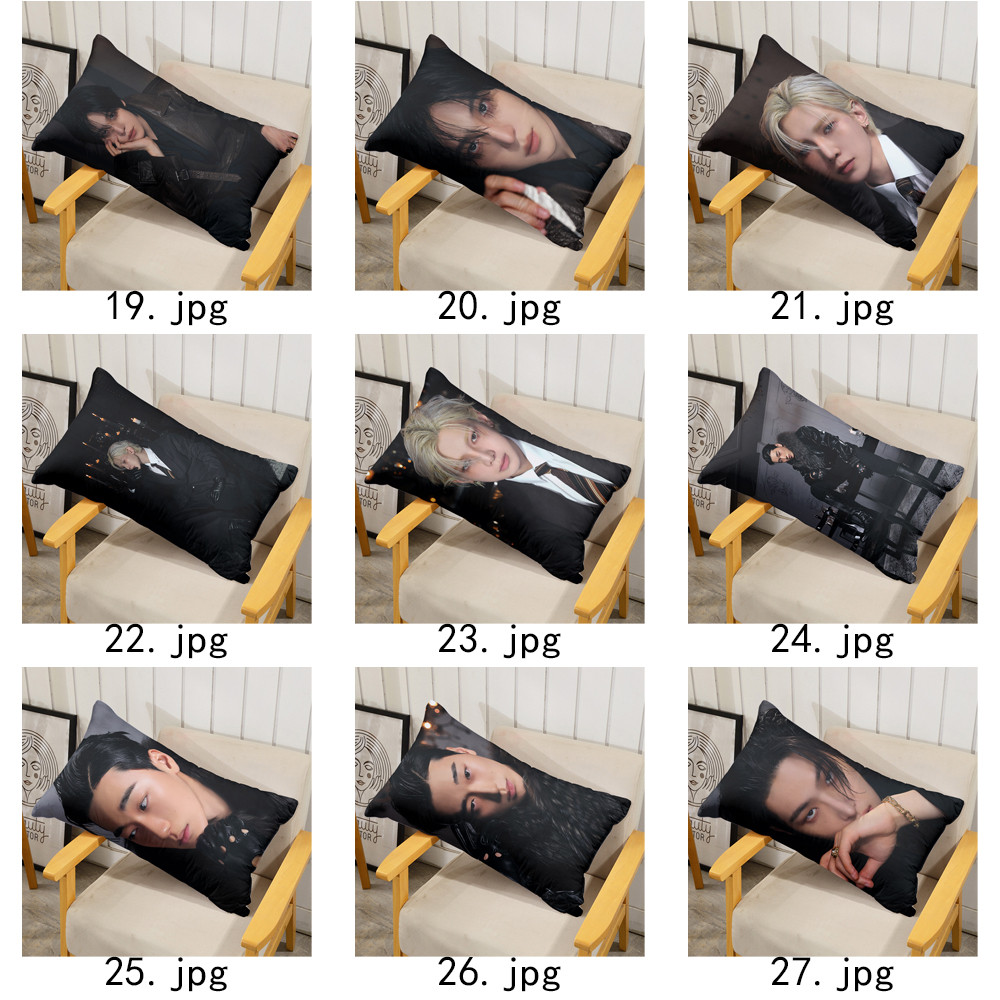 ATEEZ Vỏ Gối Polyester Hình Chữ Nhật Một Mặt, Máy Có Thể Giặt Được, Thích Hợp Để Trang Trí Phòng Khách Giường Sofa (Không Bao Gồm lõi)