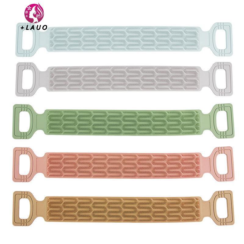 Khăn chà sàn Springevenstar Silicone Ba có tay cầm dây - Dụng cụ tắm tẩy tế bào chết để làm sạch sâu, bề mặt có họa tiết để dễ dàng tiếp cận Springevenstar