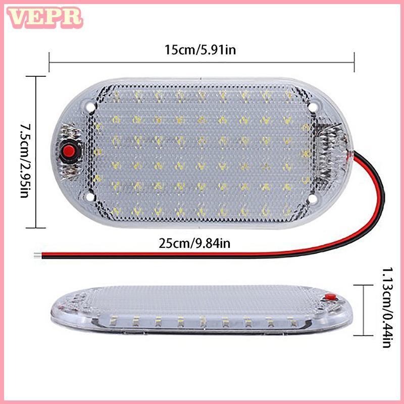 Nhang 60LED 12V-85V LED Xe Ô Tô Mái Vòm Trần Đèn Đọc Sách Nội Thất Mái Xe Nâng Ô Tô Độ Sáng Cao Cabin Light Strip vn