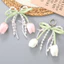 ITRUMPET Nơ Túi Phụ Kiện, DIY Tulip Tulip Ruy Băng Móc Khóa, Ruy Băng Trang Sức Phong Cách Túi Charm Mặt Dây Chuyền Móc Khóa Ô Tô