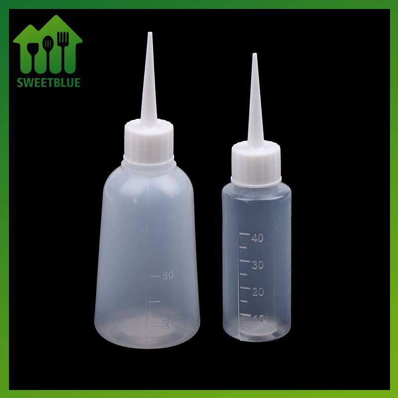 SWEET 5 Chiếc 40 / 100ml Nhựa Trong Suốt Đầu Applicator Chai Bóp Thích Hợp Cho Thủ Công Nghệ Thuật Keo Đa Năng Có Thể Đổ Lại Rỗng n