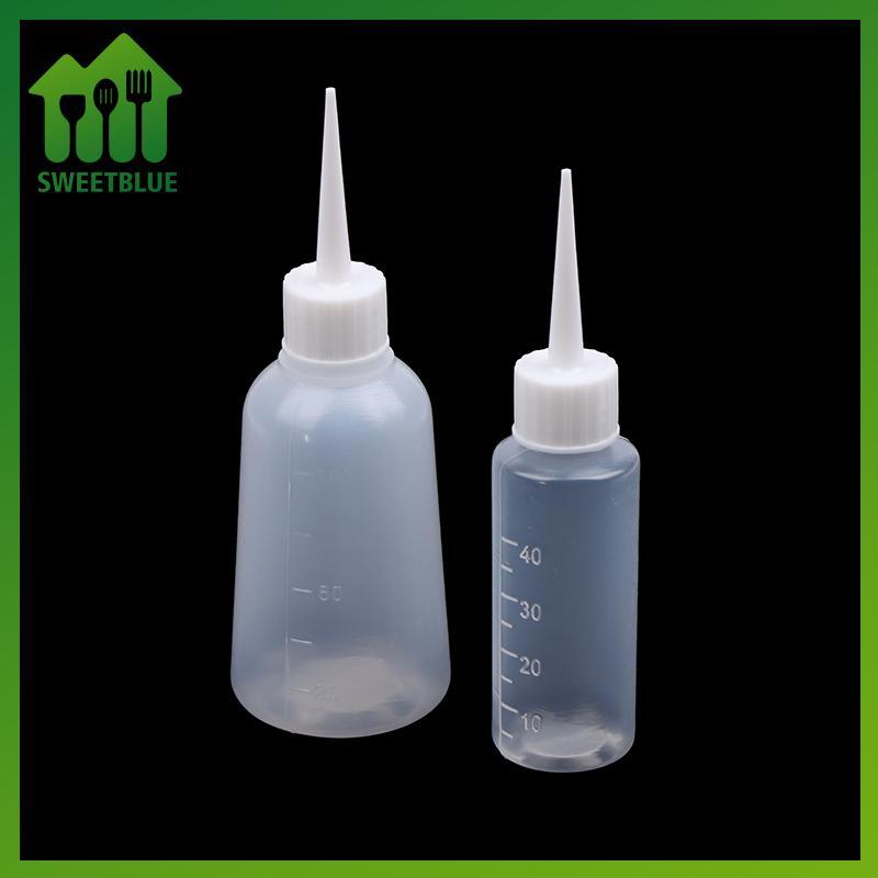 SWEET 5 Chiếc 40 / 100ml Nhựa Trong Suốt Đầu Applicator Chai Bóp Thích Hợp Cho Thủ Công Nghệ Thuật Keo Đa Năng Có Thể Đổ Lại Rỗng n