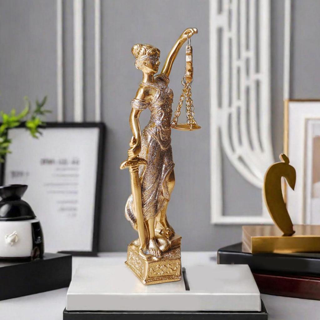 Nữ thần Công lý Hy Lạp La Mã bằng nhựa, trang trí tủ rượu/máy tính để bàn, quà tặng sonlekvn