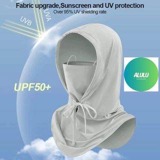 Mũ Chống Nắng Ngoài Trời Cao Cấp – Mũ Trùm Đầu Kèm Khẩu Trang, Chống Tia UV, Có Dây Rút (Loại Xịn 2 Màu)