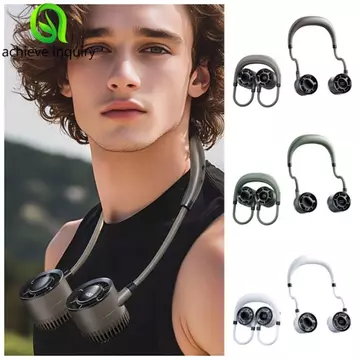 Quạt di động có gập lại ACHIEVE INQUIRY, 4 tốc độ có thể điều chỉnh 360° Quạt treo cổ có thể uốn cong, Quạt đeo cổ có thể đeo được siêu yên tĩnh đa chức năng Quà tặng trẻ em