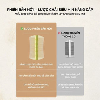 【COD】Lược trúc mát xa truyền thống không chỉ làm sạch gàu mà còn giúp thư giãn tinh thần sau một ngày dài mệt mỏi.