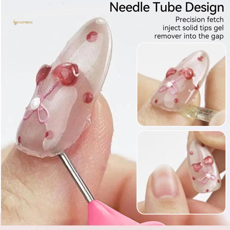 MUQV 15ml Gel Tẩy Chất Kết Dính Đầu Móng Tay Giả, Dụng Cụ Tẩy Gel Đầu Giả