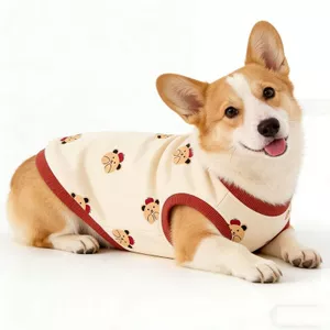 Quần áo cho chó cưng Siêu dễ thương In hình gấu Apple thân thiện với da Áo Vest thoải mái cỡ vừa Chó Corgi Shiba Inu Chiến đấu Pháp